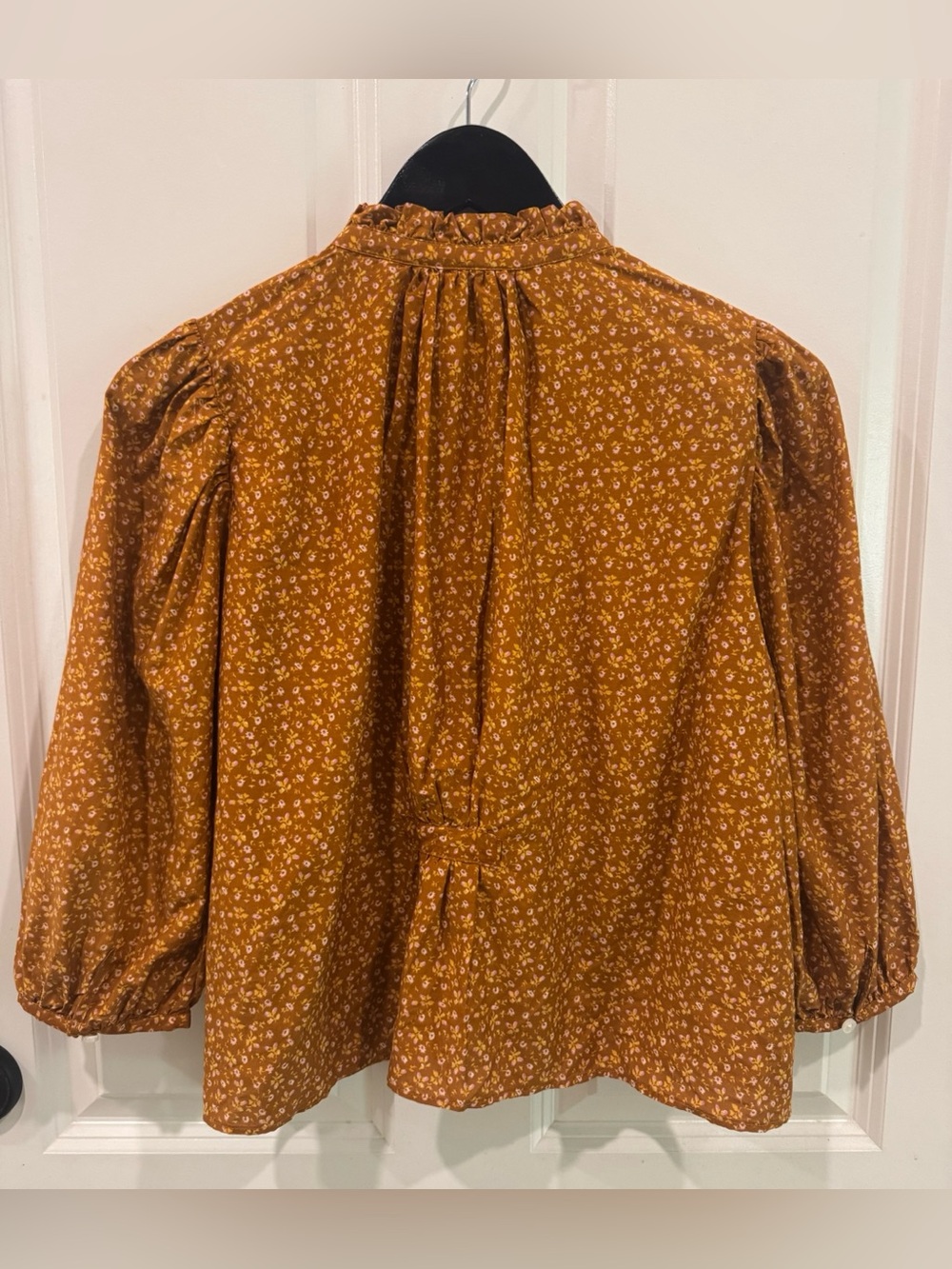 BNWT Trovata Birds of Paradis Orly Blouse Pecan Ditsy size XS $288 - Picture 6 of 8